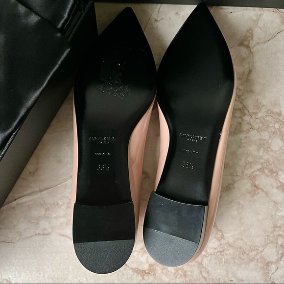 Yves Saint Laurent Paris 10 Ballerine Pointed Toe Patent Flats - Picture 6 of 8